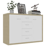 Sideboard White and Sonoma Oak, Chipboard