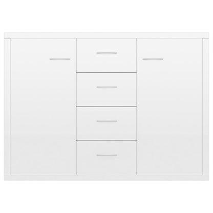 Sideboard High Gloss White,  Chipboard