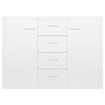 Sideboard High Gloss White,  Chipboard