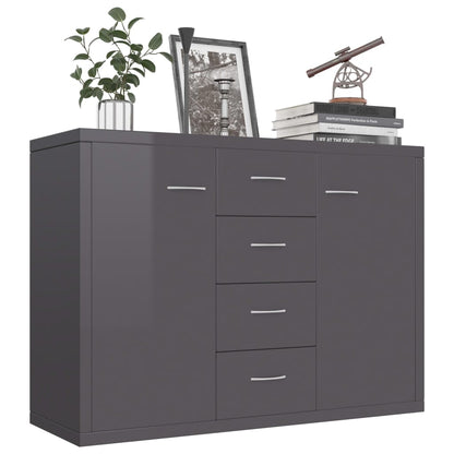 Sideboard High Gloss Grey -Chipboard
