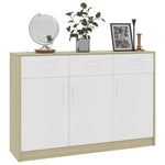 Sideboard White and Sonoma Oak,  Chipboard