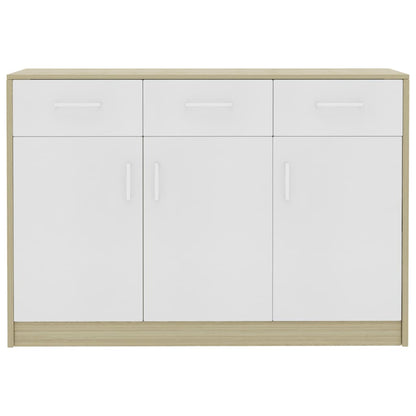 Sideboard White and Sonoma Oak,  Chipboard