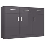 Sideboard High Gloss Grey / Chipboard