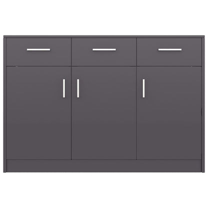 Sideboard High Gloss Grey / Chipboard