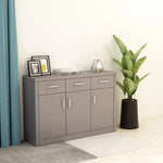 Sideboard High Gloss Grey / Chipboard