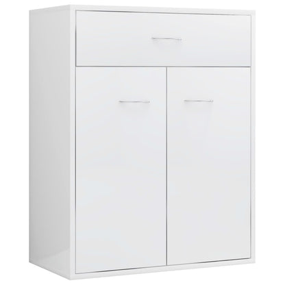 Sideboard High Gloss  White Chipboard