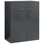 Sideboard High Gloss Grey-Chipboard