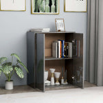 Sideboard High Gloss Grey-Chipboard