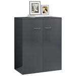 Sideboard High Gloss Grey-Chipboard