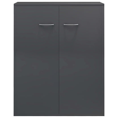 Sideboard High Gloss Grey-Chipboard