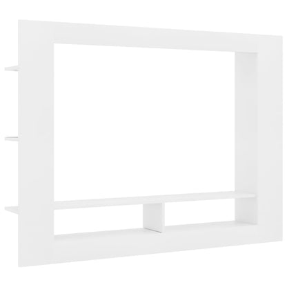 TV Cabinet White Chipboard - 152×22×113cm