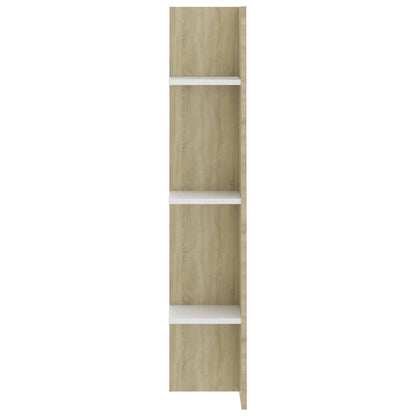 TV Cabinet White and  Sonoma Oak Chipboard