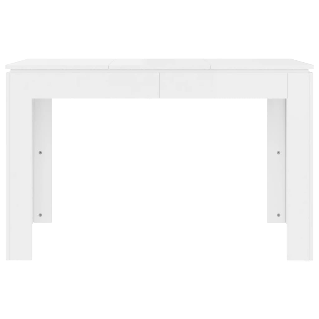 Dining Table High Gloss  White Chipboard
