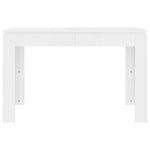 Dining Table High Gloss  White Chipboard