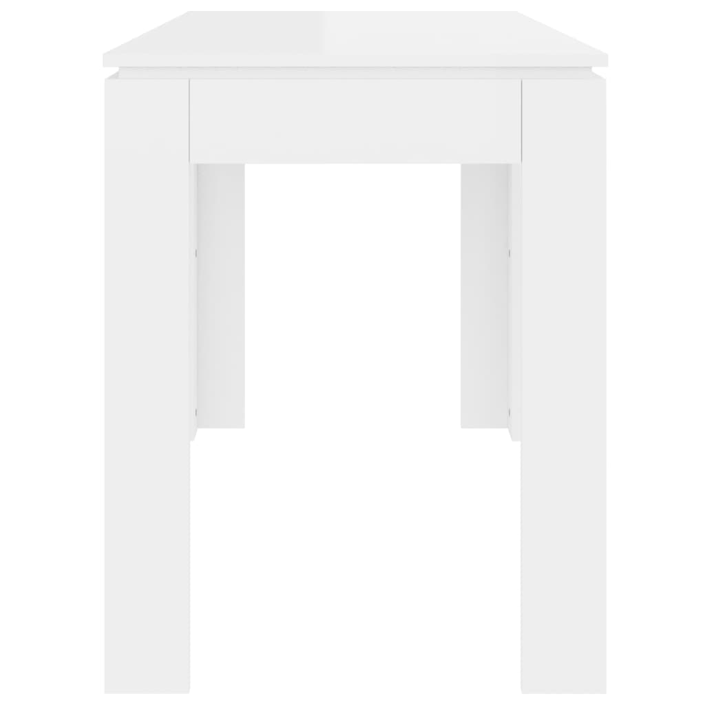 Dining Table High Gloss  White Chipboard