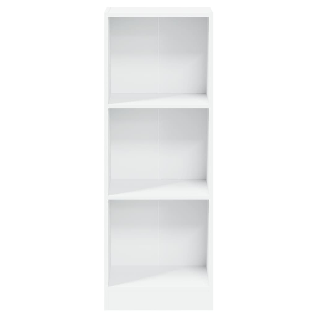 3-Tier  Book Cabinet White Chipboard