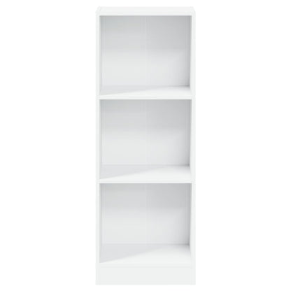 3-Tier  Book Cabinet White Chipboard