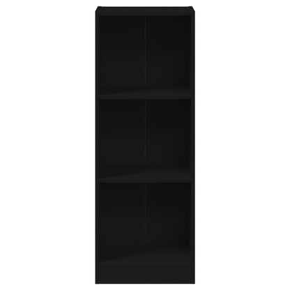 3-Tier Book Cabinet Black  Chipboard