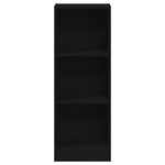 3-Tier Book Cabinet Black  Chipboard