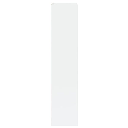 3-Tier Book Cabinet High Gloss White/Chipboard