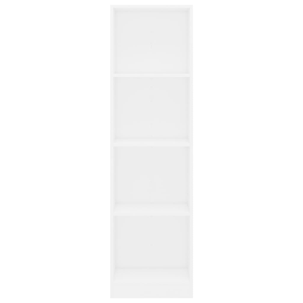 4-Tier Book Cabinet White Chipboard
