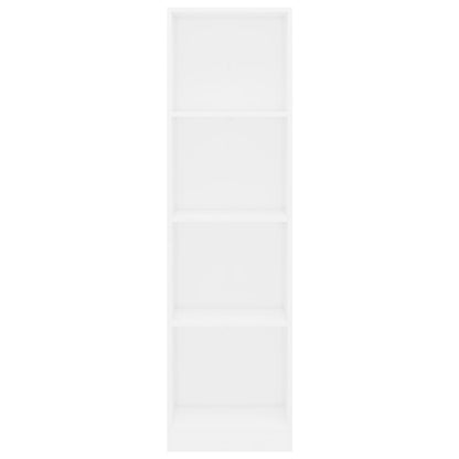 4-Tier Book Cabinet White Chipboard