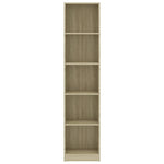 5-Tier Book Cabinet Sonoma Oak-Chipboard