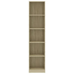 5-Tier Book Cabinet Sonoma Oak-Chipboard