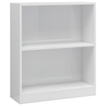 Bookshelf High Gloss White 60x24x74.5 cm Chipboard