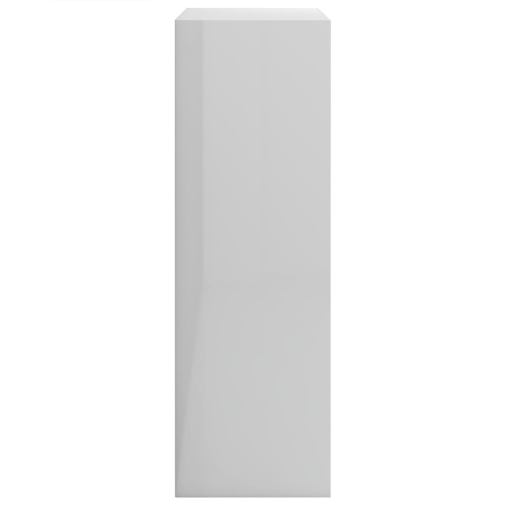 Bookshelf High Gloss White 60x24x74.5 cm Chipboard