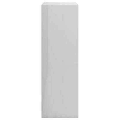 Bookshelf High Gloss White 60x24x74.5 cm Chipboard