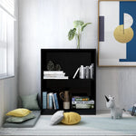 Bookshelf High Gloss Black Chipboard