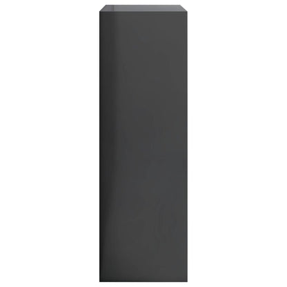 Bookshelf High Gloss Grey Chipboard