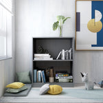 Bookshelf High Gloss Grey Chipboard