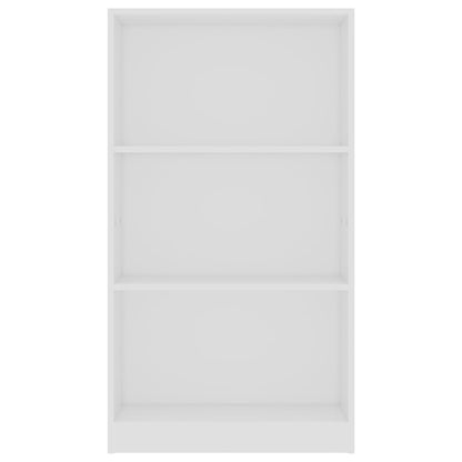3-Tier Book Cabinet White - Chipboard