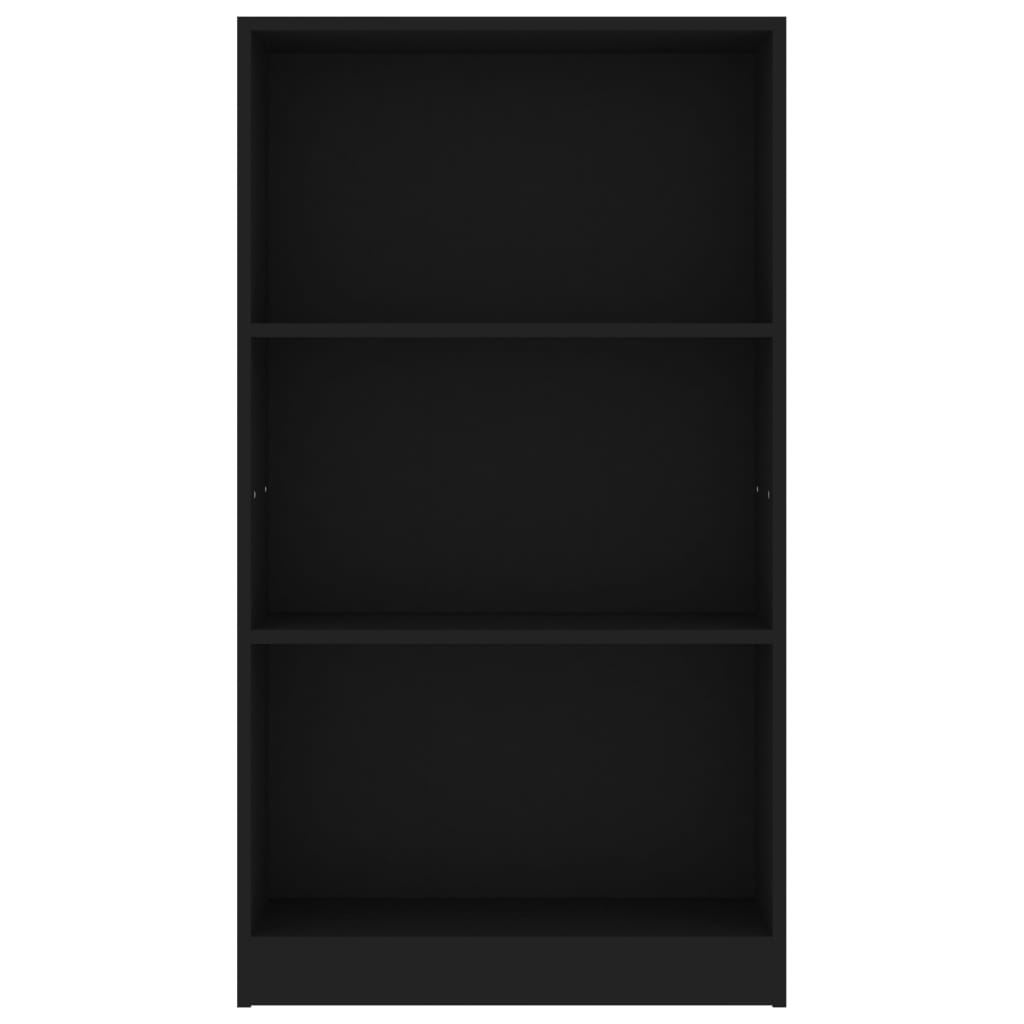 3-Tier Book Cabinet Black / Chipboard