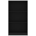3-Tier Book Cabinet Black / Chipboard