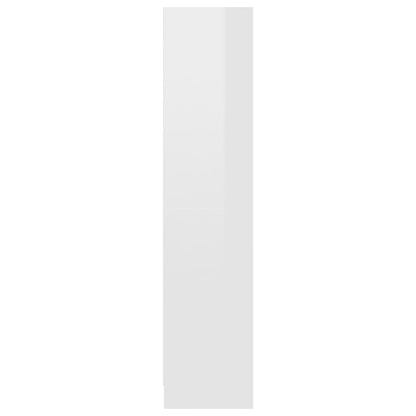 3-Tier Book Cabinet High Gloss White, Chipboard