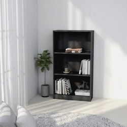 3-Tier Book Cabinet High Gloss Grey - Chipboard