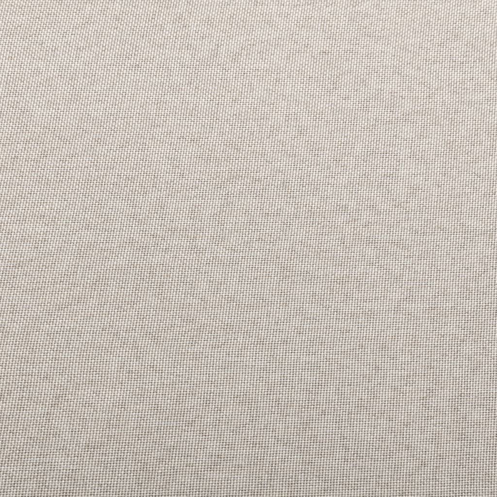 Sectional Middle Sofa with Cushion Fabric Cream