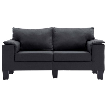 2-Seater Sofa Dark Grey Fabric