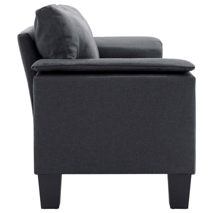 2-Seater Sofa Dark Grey Fabric