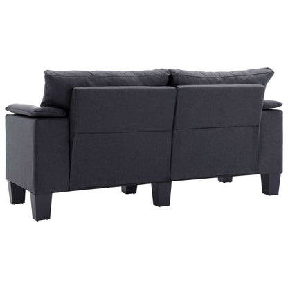 2-Seater Sofa Dark Grey Fabric