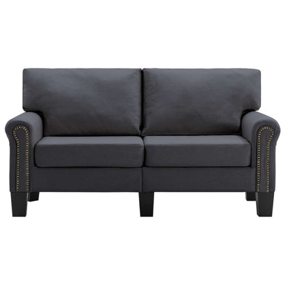 2-Seater Sofa Dark Grey Fabric