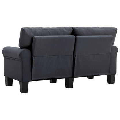 2-Seater Sofa Dark Grey Fabric
