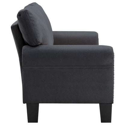 2-Seater Sofa Dark Grey Fabric