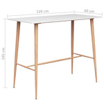 Bar Table White Metal