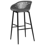 Bar Chairs 4 pcs Grey