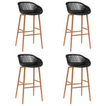 Bar Chairs 4 pcs Black