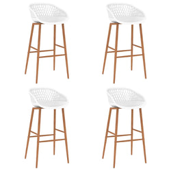 Bar Chairs 4 pcs White